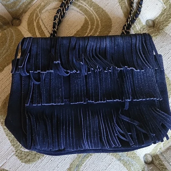 SALE💥Tory Burch Fringe Farrah Suede Purse - Picture 12 of 16